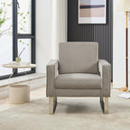 Velvet Accent Chairs Set of 2, Modern Armchair, Grey | Stainless Steel Base, Soft Velvet Upholstery, Thick Padded Seat, 350 LBS Weight Capacity, For Living Room and Home Office