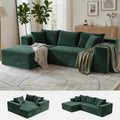 Bashaw 108" Cloud Sectional Boneless Couches Sofa with Chaise, Modular L-Shape Couch Deep Seat Memory Foam Compressed Sofa for Living Room