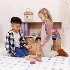 ECR4Kids Streamline 2-Shelf Single-Sided Storage Cabinet, 24in, Classroom Furniture, Natural