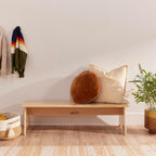 ECR4Kids Kiddo Classroom Bench, 12in Seat Height, Wooden, Children's Furniture, Natural