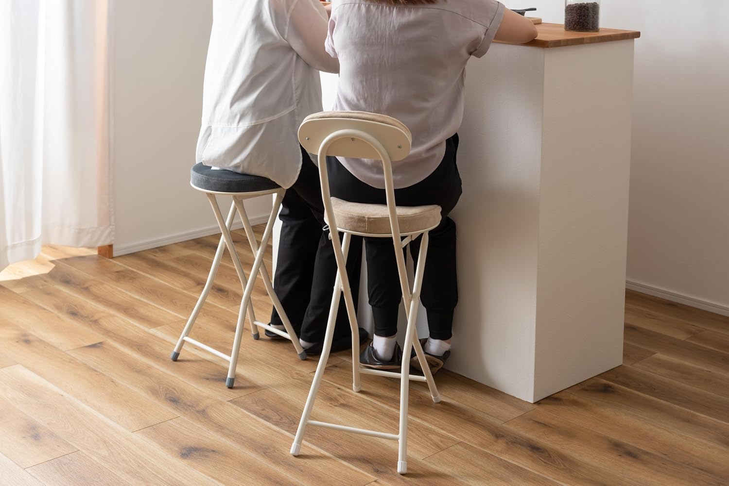 Azumaya-kk PC-34DGY Folding High Stool