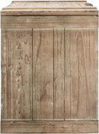 Household Essentials Antiqued Decorative Trunk, Large, Chinese Fir Panel and MDF, Smooth Backing and Metal Hinge Accent, Flat Top and Stay-Open Lid