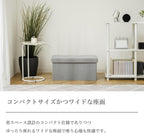 Takeda Corporation M4-CDS60BGY Stool, Ottoman, Storage, Gray, 23.6 x 11.8 x 11.8 inches (60 x 30 x 30 cm), Compact Storage Stool, Wide