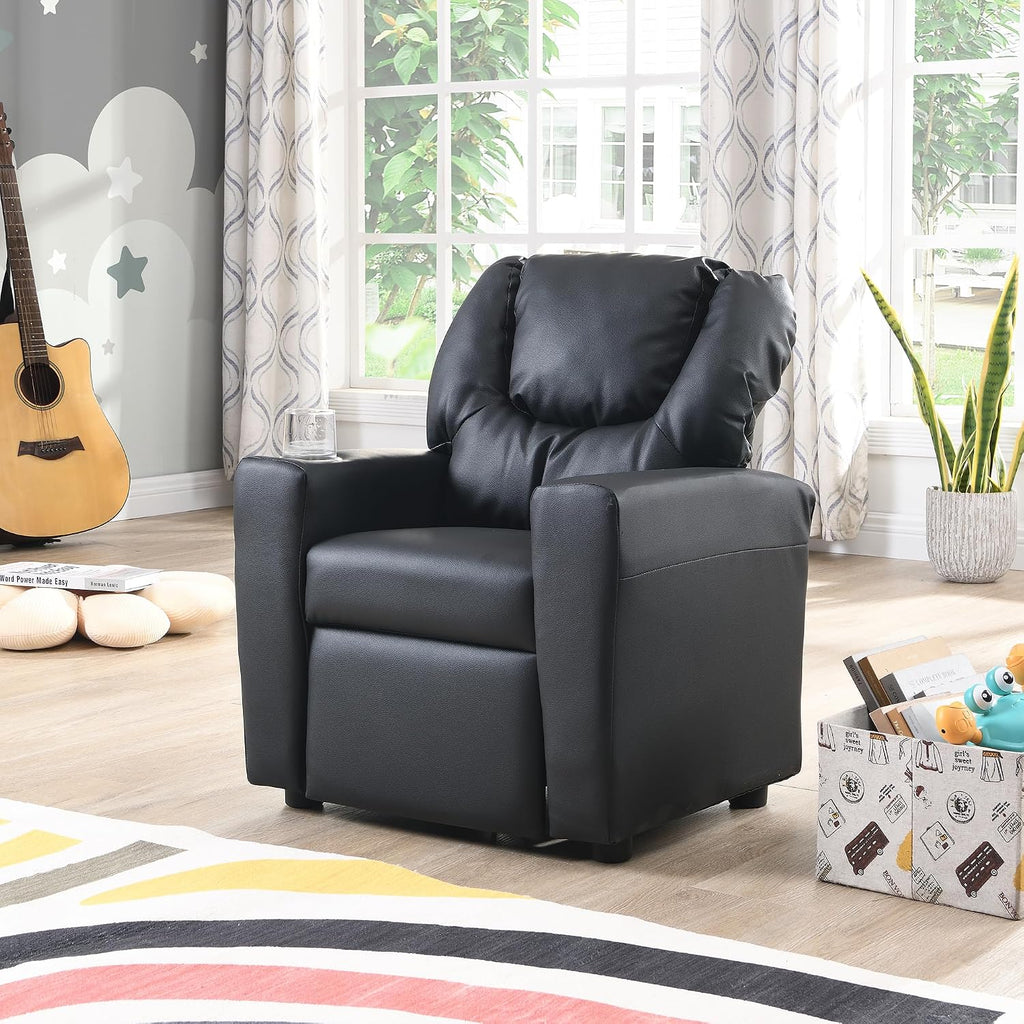 Recliner Chair Black PVC PU612