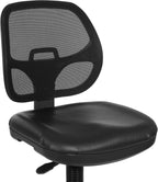 Office Star DC Series Deluxe Breathable Mesh Back Ergonomic Drafting Chair with Lumbar Support and Adjustable Footring, Black Vinyl