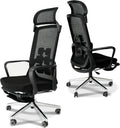 Ergonomic Office Chair with Footrest, High Back Desk Chair with Adjustable and Removable Headrest for Waist or Back Support,3 Gear Tilting Backrest,400lbs Weight Capacity Metal Base with Swivel Wheels