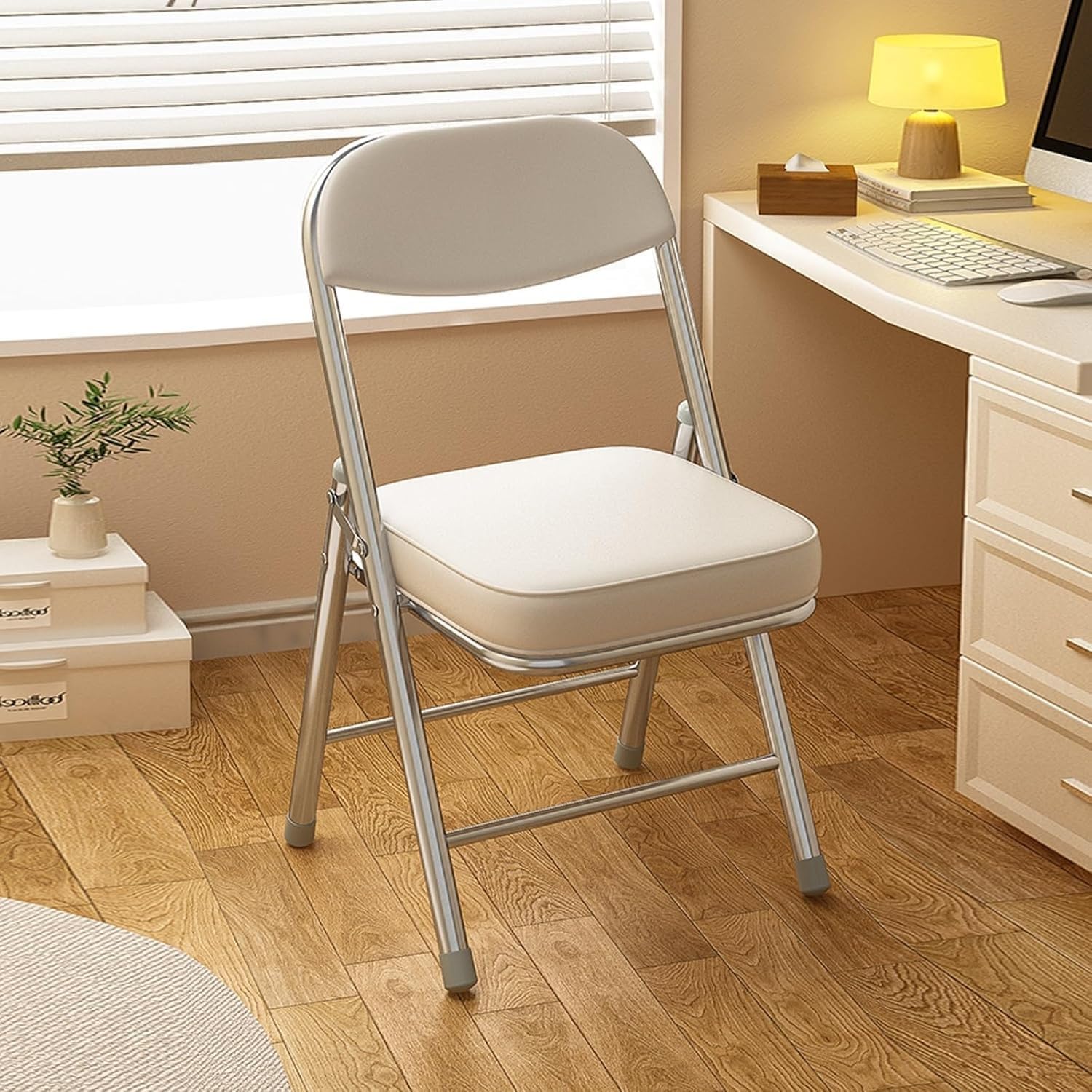 Folding Chairs 2 Pack Double Hinged Steel Frame Easy Foldable&Stackable for Office Kitchen Dinning(Green)