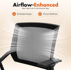 Foldable Conference Room Chair Office Guest Chairs and Reception Chairs with Wheels,Mesh Back Guest Reception Chair Foldable Desk Chair for Home Office,Black (2 PCS with Tablet)