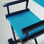 Casual Home 230-02/021-27 Director Chair 30" - Bar Height BlackFrame/Turquoise Canvas