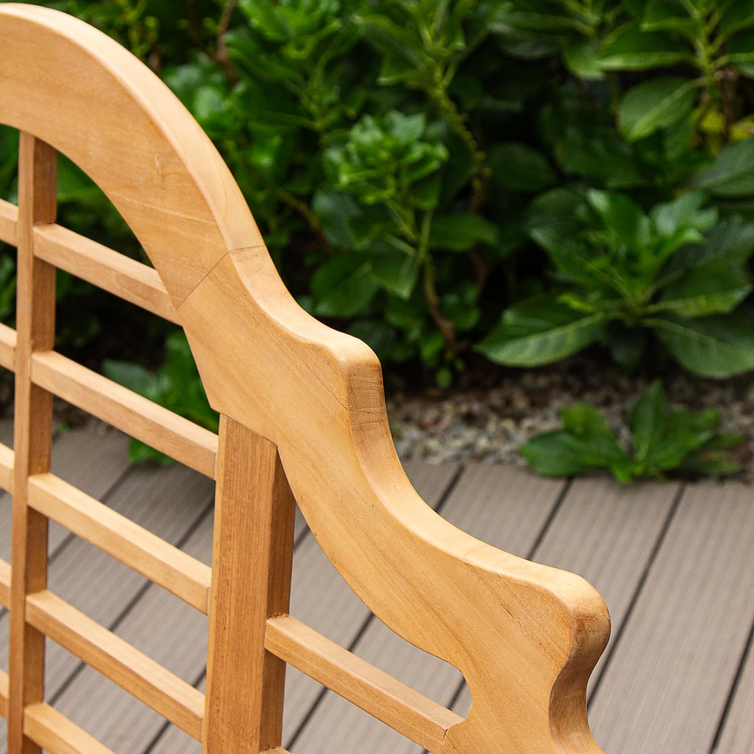 Cambridge Casual Lutyens Teak Wood Garden Bench 5-Foot, Outdoor Teak Bench, Wooden Outdoor Bench for Patio, Porch, Backyard, Lawn, Deck & Entryway