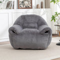 Bean Bag Chair for Adults and Childs with Armrests, High Back Supportive Plush Lounge, Oversized Faux Fur Floor Sofa for Living Room, Bedroom and Dorm (Dark Gray)