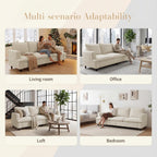 GRUSIGN 3 Seater Couch, 83" Comfy Corduroy Sofa with Deep Seat, Modern Sofa Couch for Living Room, Office, Bedroom, Apartment (Pillows not Included)