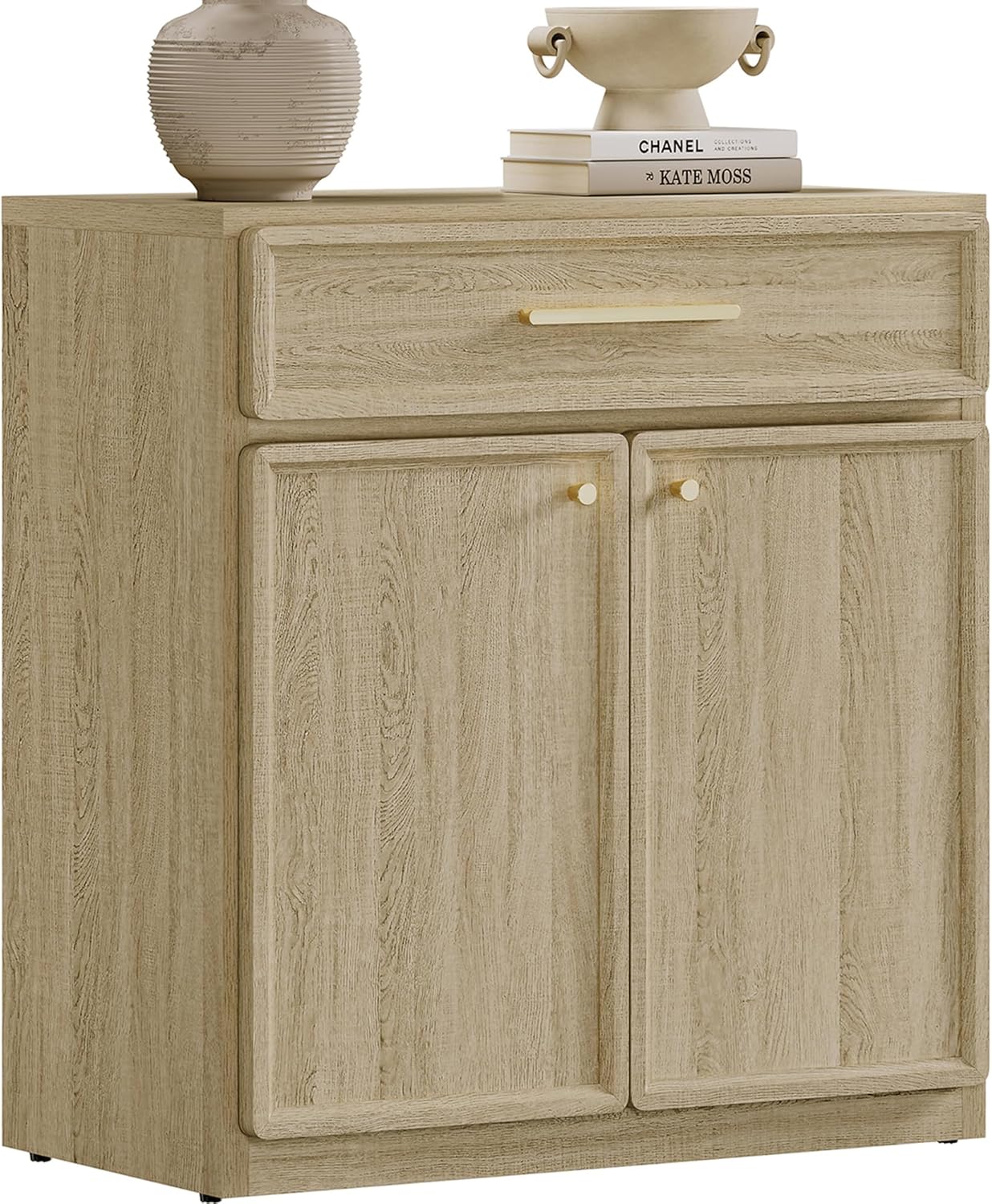 SICOTAS Buffet Cabinet with Storage Tall Modern Console Storage Cabinet with Doors and Shelves 30" Long Wooden Sideboard Credenza Buffet Table Coffee Bar for Living Room Kitchen Dining Room Entryway