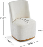 Christopher Knight Home Lucy Chenille Upholstered Dining Chairs Set of 2, Sturdy Wooden Dining Chair with Pedestal Base, Modern Kitchen Chairs with Solid Back, Versatile Indoor Usage, Beige