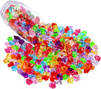 180-190pcs Multicolored Acrylic Fake Gems, Crushed Ice Rocks, Plastic Gems Jewels for Vase Fillers, Table Scatter, Sensory Bin Filler, Photo Props Christmas Decor, Decoration Wedding Display