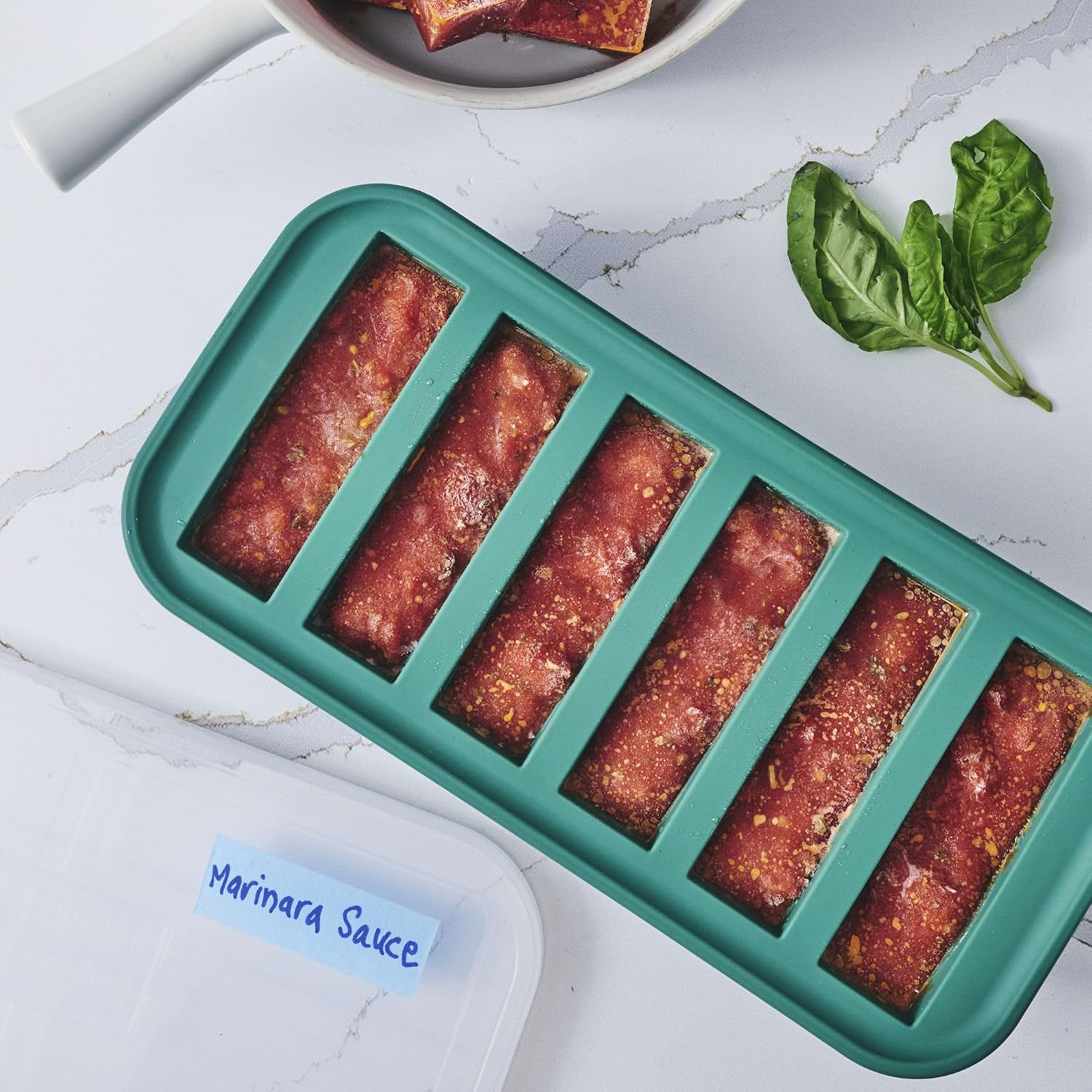 Souper Cubes 1/2 Cup Silicone Freezer Molds with Lids, Kale, 2-Pack | 100% Platinum-Cured Silicone Freezer Cubes, Oven & Microwave Safe, Perfect for Freezing Broth, Sauces, Sides and More