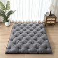 SHOUREN Japanese Futon Mattress Floor Mattress 3" Tatami Mat,Shredded Memory Foam Foldable Roll Up and Portable Sleeping Pad Suitable for Camping,Guest Room,Grey 39"X80" Twin Size