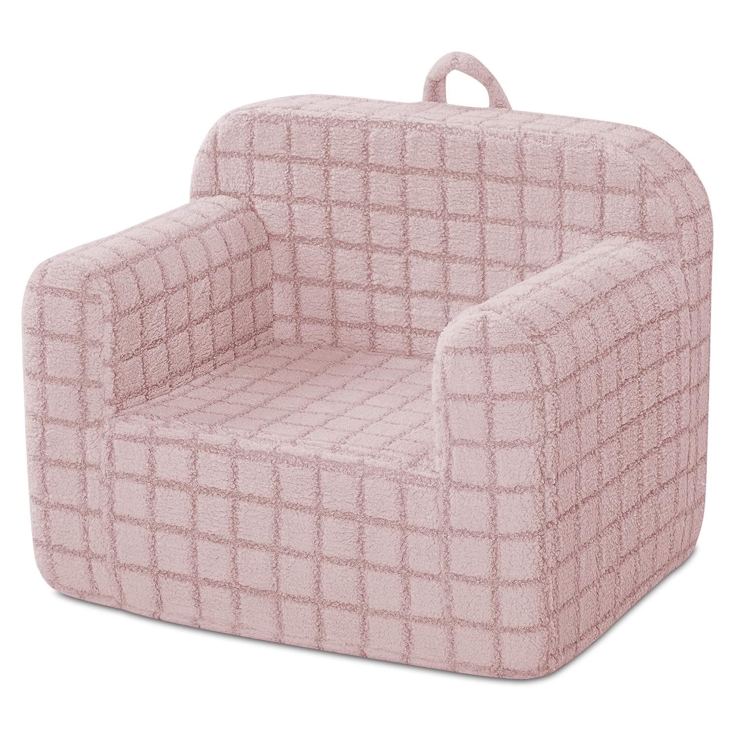 Delta Children Checkered Cozee Chair, Pink