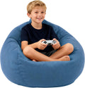 LPMOERA Bean Bag Chair Memory Foam Bean Bag Chairs for Kids/Teens with Filling Round Kids Bean Bag Chair for Living Room Bedroom College Dorm Reading Chair