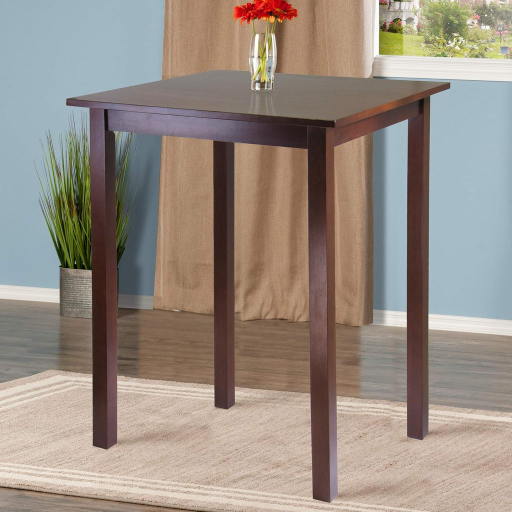 Winsome Parkland High Dining Table, 39" High, 34" Wide, Walnut