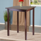 Winsome Parkland High Dining Table, 39" High, 34" Wide, Walnut