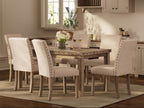 Morden Fort Farmhouse Style Dining Chairs Set of 2, Rustic Upholstered Kitchen & Dining Room Chairs with Rivet Detailing, Solid Wood Legs & Sturdy Wooden Chair Design for Comfortable Seating