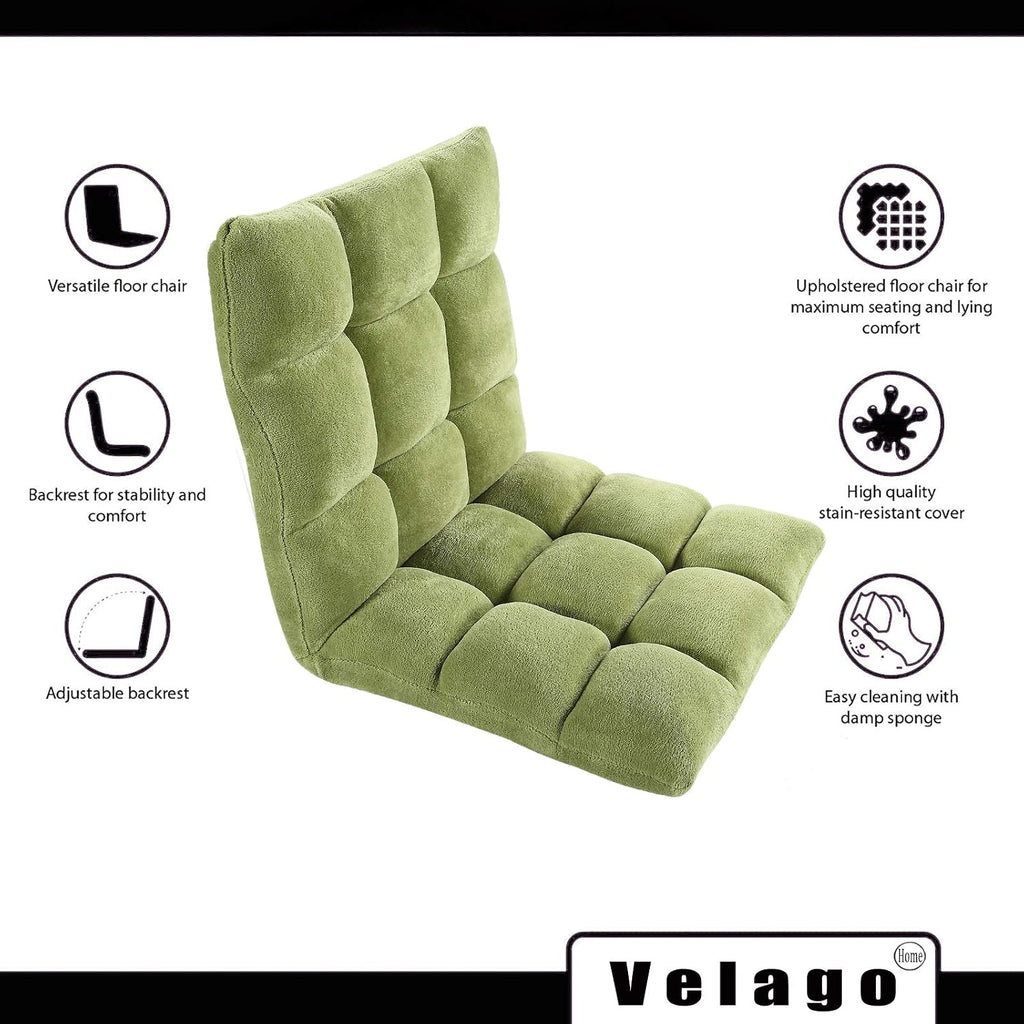 Velago Clam Folding Lazy Sofa, Lime Green