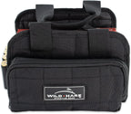 Wild Hare Shooting Gear 4 Box Carrier Durable & Water Resistant - Large Side Accessories Pocket - Black