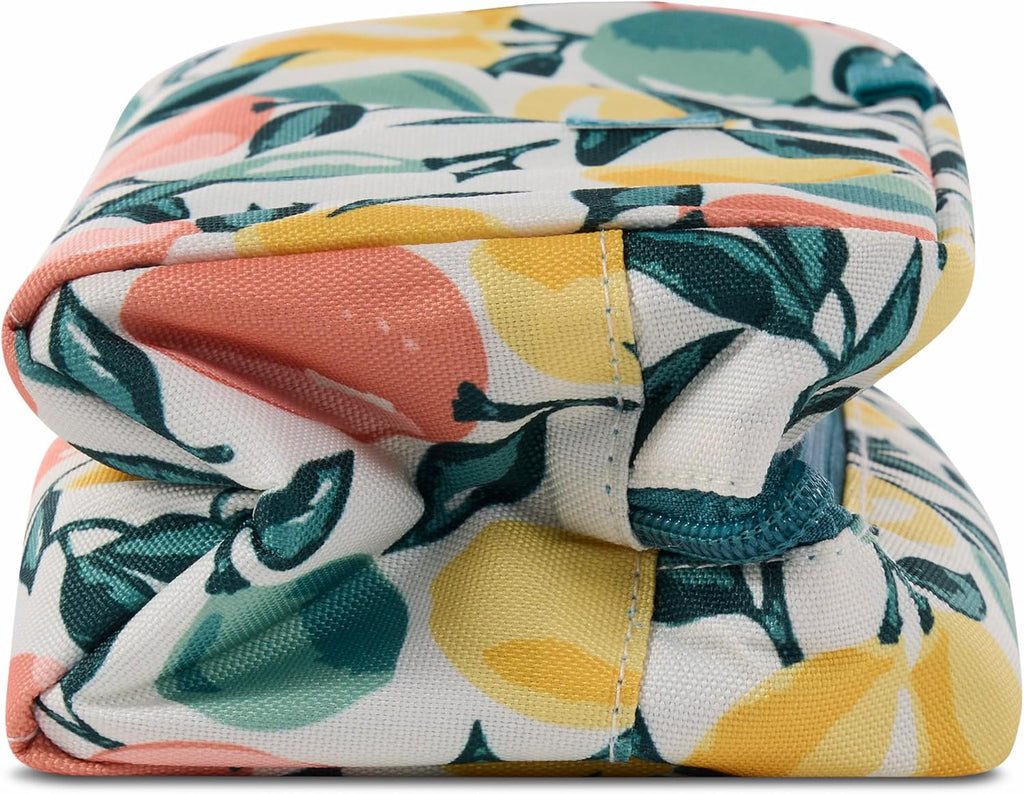PackIt Freezable Small Insulated Snack Box, Citrus Orchard, with EcoFreeze Technology (Built-in Ice Pack), Mini Cooler or Small Lunch Bag, For Fresh Snacks On the Go, for Work, Gym, or Travel