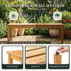 Shower Bench 20 Inch, Golden Teak Eucalyptus Wood Bath Seat – Non-Slip, Water Resistant, Heavy Duty