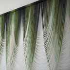 Macrame Wall Hanging Dip-Dyed Large Macrame Wall Decor Yarn Tapestry 57" W x 41" L For Headboard Bedroom Living Room Boho Fiber Home Art