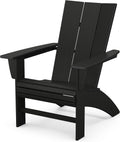POLYWOOD Modern Curveback Adirondack Chair, HDPE Outdoor Patio Furniture, Fade-Proof Fire Pit Deck Garden Chair, Adult Size, Made in USA