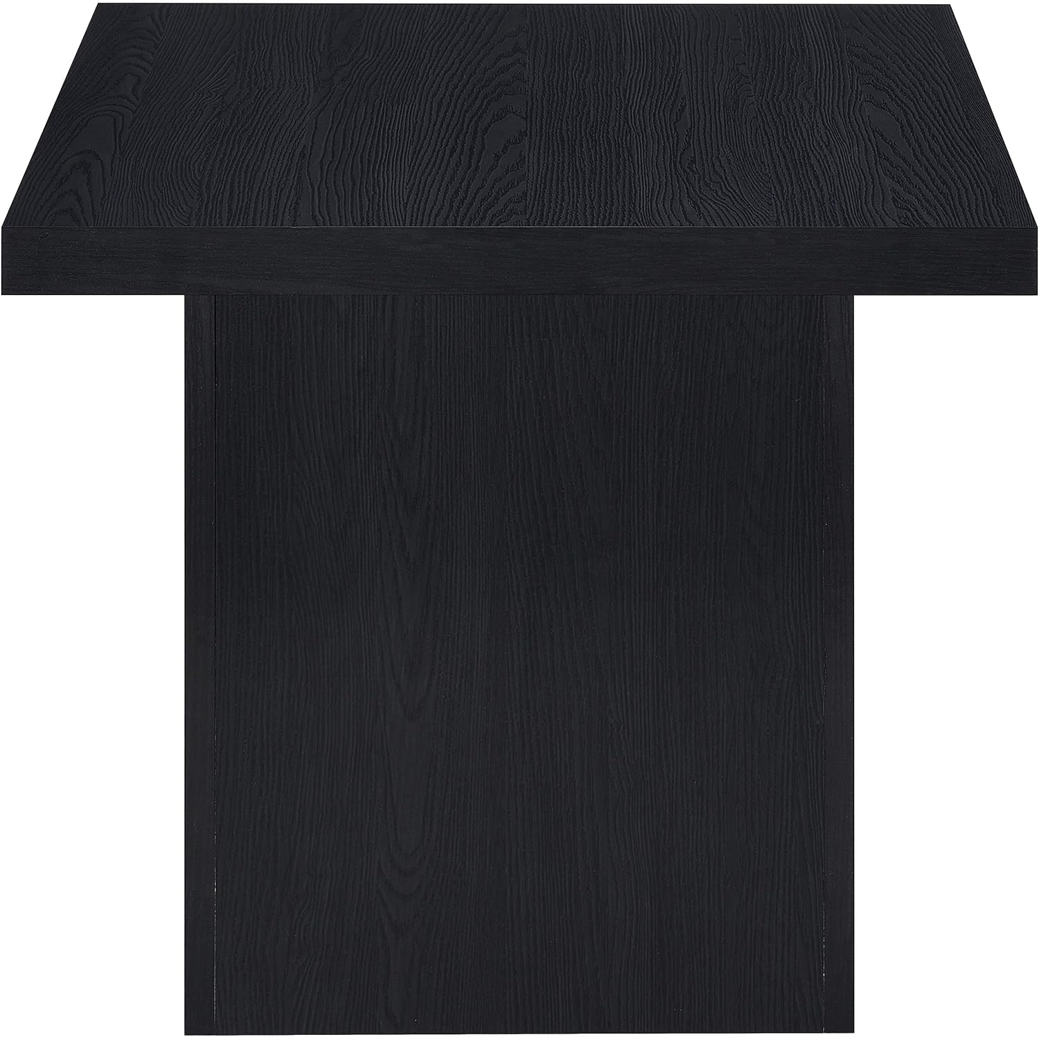 Coaster Home Furnishings - Devar - Wood - Square End Table with Thick Top, Plinth Base, and Blocky Frame - Living Room - 23.5-Inch - Black - 706277