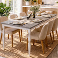 IDEALHOUSE Dining Table for 6, 71 Inch Rectangular Kitchen Table, Rustic Farmhouse Dining Room Table with Large Tabletop and Heavy-Duty Legs, Ideal for Dining Room or Kitchen, Gray