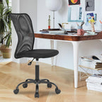 PayLessHere Office Chair Desk Chair Ergonomic Mesh Computer Chair Back Support Modern Executive Mid Back Rolling Swivel Back Support Chair for Home Office (Black)