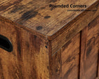 VANKILEY 51.2"Storage chest extra large,storage bench with 2 safety hinges,Shoe Bench,51.2*15.7*19.1inches,wooden trunk for bedroom,livingroom,entryway,Supports 220 lb,Easy Assembly(Rustic brown)