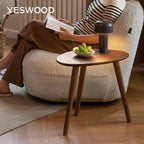 Small Oval Coffee Table, Solid Oak Pebble Table for Small Spaces | Solid oak pebble-shaped table with rounded edges creates a stylish small coffee table for apartments, sofas and cozy spaces.