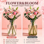 Fresh Cut Flower Food Copper Heart – Boost Flower Food Packet & Keep Water Clean for Longer Life, 99.99% Copper, Eco Friendly, Reusable Vase Accessory for All Fresh Cut Flower Varieties (1-Pack)