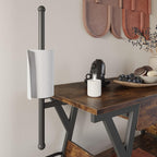 Bestier Coffee Bar Station, Kitchen Island Cart with Storage, Coffee Cart Station with Drawer,Paper Towel Holder and Lockable Wheels, Bar able for Dinning Room Living Room, Rustic Brown