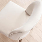 VKNOW Wooden Dining Chairs Set of 4, Modern Fabric Upholstered Dining Room Chair Kitchen Chairs, Farmhouse Dinner Chair for Kitchen Dining Room, Beige