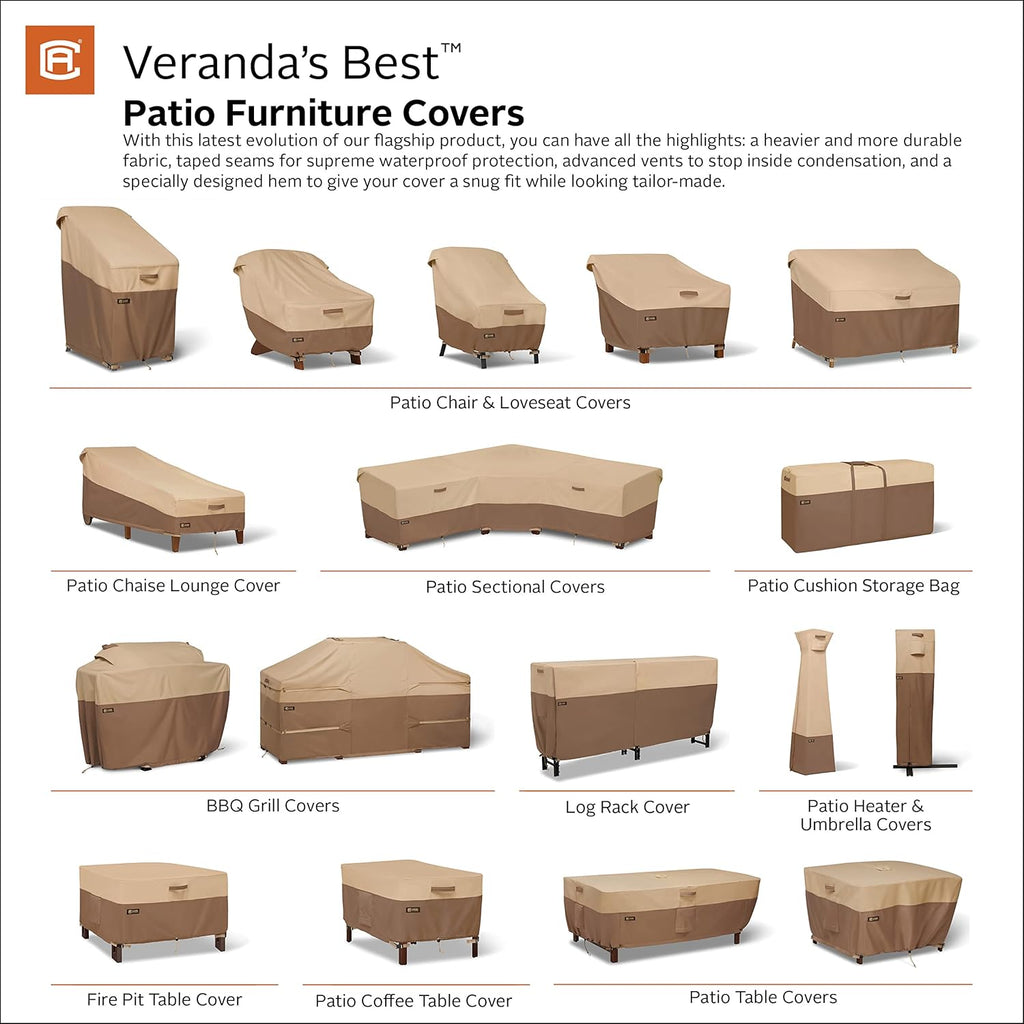 Classic Accessories Veranda's Best Waterproof Log Rack Cover, 96 x 24 x 42 Inch