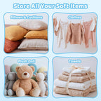 NTYNTY Clear Stuffed Animal Storage Bean Bag Chair Cover for Kids,Extra Large Beanbag Chair Cover with Zipper,PVC Bean Bag Chair Plush Toys Storage & Organizing