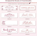 Personalized Wine Rack - Wall Mounted Custom Engraved Holder for 4 Bottles and Glasses - Ideal Gift for Wine Lovers, Weddings, Housewarmings - Customized Names Gifts for Couples