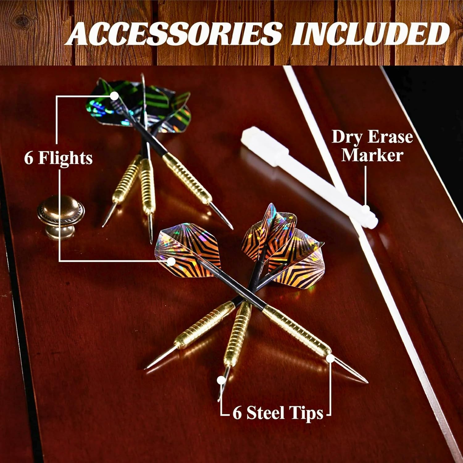 Barrington Chatham Bristle Dartboard, Cabinet Style, Pre-Assembled