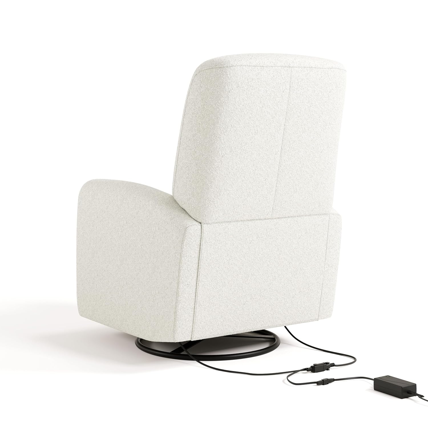 Graco Bellwood Power Recliner Swivel Glider (Ivory Boucle) – Electronic Power Recliner for Nursery, Includes Dual-USB Charging Port for USB-A & USB-C, Glider Rocking Chair with Full Recline