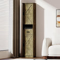 Retro Elegant Tall Bathroom Storage Cabinet, Narrow Storage Unit, Adjustable Shelves, for Entryway Kitchen,for Kitchen Home