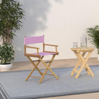 Casual Home 200-00/021-22 Director Chair 18" - Classic Height Natural Frame/Pink Canvas