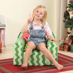 MOMCAYWEX Comfy Cute Toddler Chair, Soft Kids Couch with High Density Foam, Toddler Reading Chair, Green