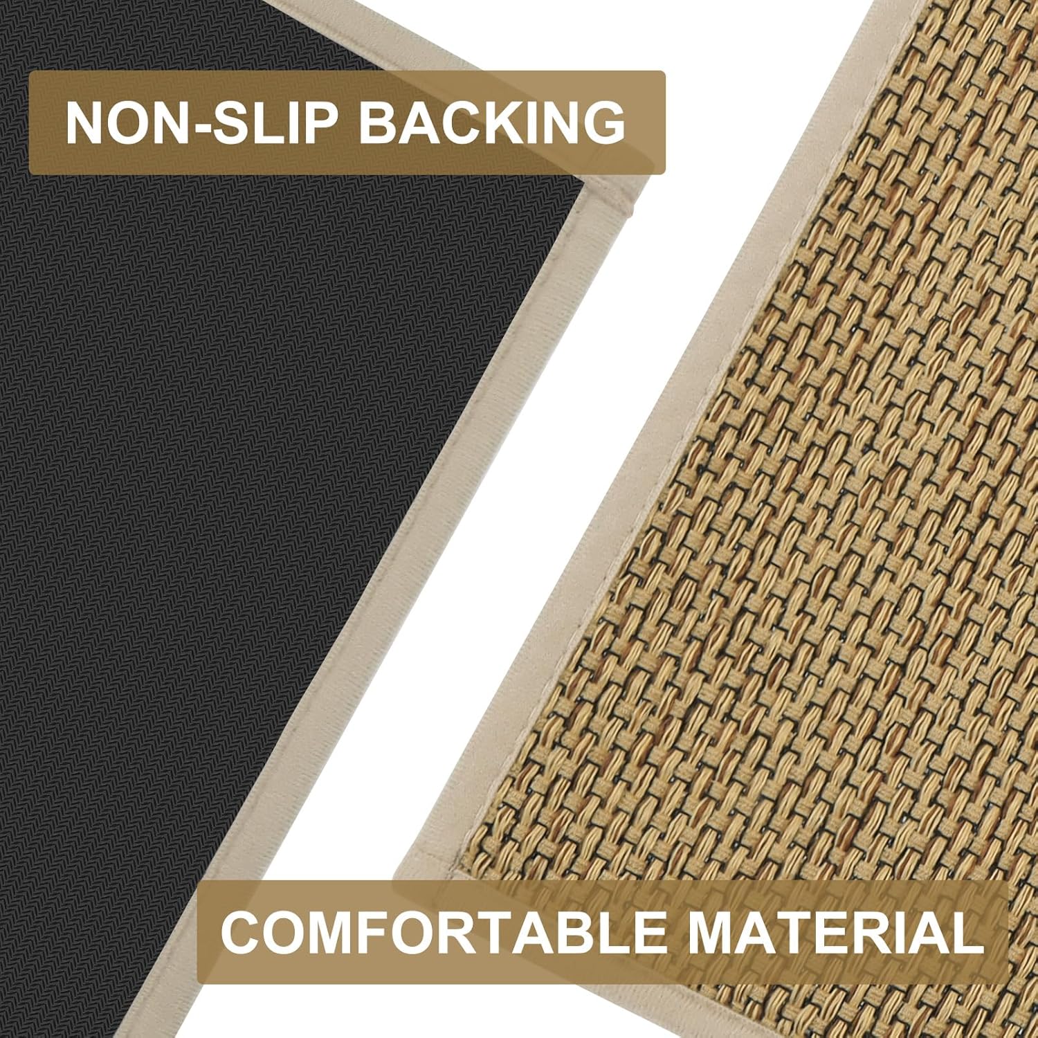 LEKEEPGO Door Mat Indoor Entrance 17"x29", Ultra Thin Indoor Door mat, Absorbent Washable Entryway Doormats, Low-Profile Dirt Trapper Doormat Entry Inside Door Mats Front Floor Mats, Beige