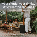 Veradek Umbrella Side Table - Outdoor Patio Table with Umbrella Hole | Durable Plastic-Stone Composite, Easy Assembly. Perfect for Porch, Poolside, or Patio Use as a Coffee or Picnic Table